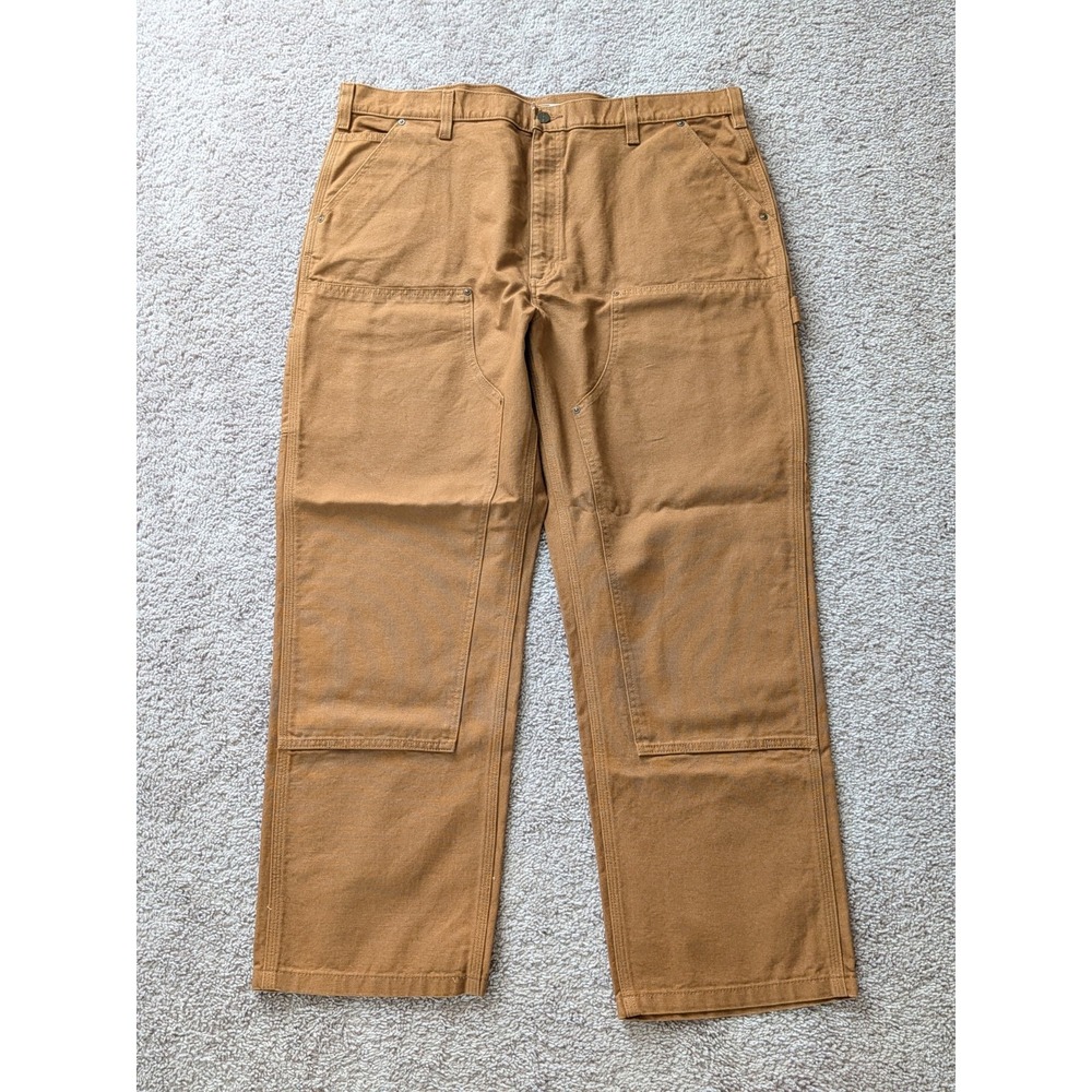 Carhartt Loose Straight Washed Duck Double-Front Dungaree Brown Pants 42x32 NWT